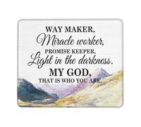 Base de Goma Alfombrilla de Ratón, Hacedor de Caminos, Hacedor de Milagros, luz en la Oscuridad Alfombrilla Antideslizante Mouse Mat 25X30cm para Oficina Jugadore Laptop