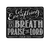 Base de Goma Alfombrilla de Ratón, Que Todo lo Que Respira alabe la Cita del Verso Alfombrilla Antideslizante Gaming Mouse Pad 25X30cm para Gamers Ratón Juegos