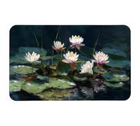 Base de Goma Alfombrilla de Ratón Susurros de Lirios Blancos Alfombrilla Ratón Mousepad 25x30cm para Oficina,Ratón,Oficina