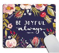 Base de Goma Alfombrilla de Ratón Versículos Sé Alegre Siempre Alfombrilla de ratón para Juegos Gaming Mouse Pad 25x30cm para Gamers,Ratón,Juegos