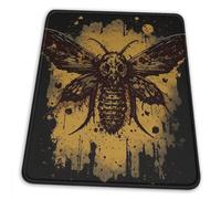 Base De Goma Alfombrilla Gaming Muertes De Polillas De Calavera Horror Oscuro Vintage 25X30Cm, Alfombrilla De Ratón Bordes Cosidos Mouse Mat para Pc Trabajo Gamers