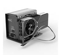 Base de GPU externa PCIe 4.0 x4 de 64 Gbps con cable OCuLink de 19.7 pulgadas, OCuLink SFF-8612/8311 a PCIe x16, carcasa eGPU para portátiles y mini PC, compatible con tarjetas gráficas AMD/NVIDIA