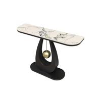 Base de imitación mármol,con soporte metálico detrás del sofá;Moderna mesa auxiliar consola para sofá estructura metal,Ideal para recibidor, sala estar y dormitorio(E,100*30*80cm/39.4*11.8*31.5in)
