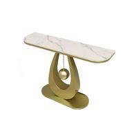 Base de imitación mármol,con soporte metálico detrás del sofá;Moderna mesa auxiliar consola para sofá estructura metal,Ideal para recibidor, sala estar y dormitorio(H,120*30*80cm/47.2*11.8*31.5in)
