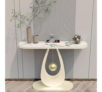 Base de imitación mármol,con soporte metálico detrás del sofá;Moderna mesa auxiliar consola para sofá estructura metal,Ideal para recibidor, sala estar y dormitorio(O,150*30*80cm/59.1*11.8*31.5in)