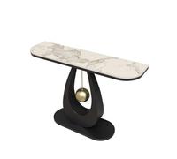 Base de imitación mármol,con soporte metálico detrás del sofá;Moderna mesa auxiliar consola para sofá estructura metal,Ideal para recibidor, sala estar y dormitorio(C,100*30*80cm/39.4*11.8*31.5in)