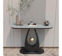 Base de imitación mármol,con soporte metálico detrás del sofá;Moderna mesa auxiliar consola para sofá estructura metal,Ideal para recibidor, sala estar y dormitorio(D,120*30*80cm/47.2*11.8*31.5in)