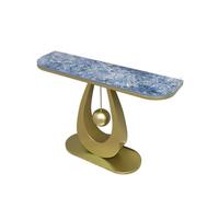 Base de imitación mármol,con soporte metálico detrás del sofá;Moderna mesa auxiliar consola para sofá estructura metal,Ideal para recibidor, sala estar y dormitorio(G,100*30*80cm/39.4*11.8*31.5in)