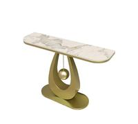Base de imitación mármol,con soporte metálico detrás del sofá;Moderna mesa auxiliar consola para sofá estructura metal,Ideal para recibidor, sala estar y dormitorio(I,120*30*80cm/47.2*11.8*31.5in)