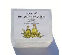Base de Jabón Melt And Pour de Glicerina de 300G/0.66Lbs, con Aceite de Oliva, Jabón Artesanal Natural a y , Sin Perfume, Fórmula Hidratante para Todo Tipo de Piel