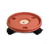 Base de maceta de apoyo con ruedas de 360 grados para una experiencia de jardinería sin esfuerzo (rojo ladrillo)