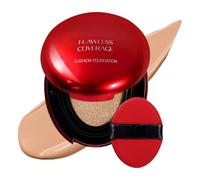 Base de maquillaje, alta opacidad y acabado natural, hidratante y no graso, con borla de polvo, compacto e ideal para viajes (#04 beige natural)