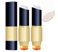 Base de Maquillaje Blanca, Base de Maquillaje Blanca en Barra 2 en 1, Corrector de Larga Duración y Refrescante, Cobertura Total, Apto para Todo Tipo de Piel (2 Unidad)