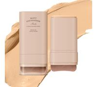 Base de maquillaje con pincel, 2 en 1, base de crema de cobertura completa, resistente al agua y duradera, base de maquillaje portátil con fórmula hidratante, imprimación mate, acabado natural