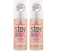 Base de Maquillaje Cremosa Essence Stay All Day 16H 20-soft nude (30 ml) (Paquete de 2)