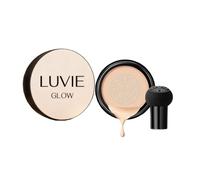 Base de Maquillaje Cushion Glow 2026 - Cojín de Aire con Cabezal de Champiñón, Base CC Humectante y Correctora de Larga Duración, Unifica el Ton de Piel para Todo Tipo de Cutis (Cálido)