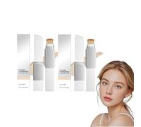 Base de maquillaje en barra 2 en 1 que cambia de color - base y corrector en barra con cabezal desmontable - Base de maquillaje de cobertura media a completa para todo tipo de piel (2 piezas)