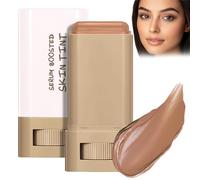 Base de maquillaje en barra Beauty Balm Serum Boosted Skin Tint, Splendor Serum Boosted Skin Tint Balm, Solid Tinted Moisturizing Serum Contour Stick Foundation Face Stick para mujeres (6#)