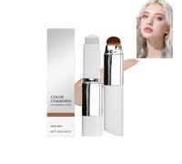 Base De Maquillaje En Barra Blanca Que Cambia De Color,Ligera Y De Doble Cabezal,Crema 2 En 1 Con Doble Cabezal,Con Cabezal De Brocha,Hidratante,Apta Para Todo Tipo De Piel (Oscuro)