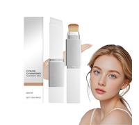 Base de maquillaje en barra con brocha que cambia de color - Base y corrector en barra adaptables 2 en 1 - Cobertura media a completa para todo tipo de piel - Maquillaje de larga duración (1 pieza)