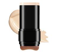 Base de Maquillaje en Barra, Doble Cabeza con Brocha, Maquillaje Corrector Compacto y Portátil de Cobertura Total para Mujeres, Blanca Marfil, para Piel Mixta, Full Coverage, Dewy, 20g