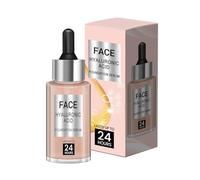 Base de maquillaje en sérum con ácido hialurónico: Duración 24 horas, suaviza arrugas e imperfecciones, controla la grasa y unifica el tono de la piel para una apariencia radiante.