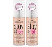 Base de Maquillaje Fluida Essence Stay All Day 16H Nº 15 (30 ml) (Paquete de 2)