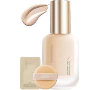 Base de Maquillaje Hidratante Ligera y de Larga Duración UO-DO - Hidratante, a prueba de agua, acabado mate para todo tipo de piel (W03 Piel Cálida, Hidratación)