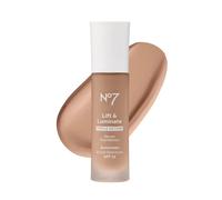 Base de maquillaje l quida No7 Lift & Luminate Triple Action Serum - S ndalo - FPS 15 para una base radiante y luminosa - Base de maquillaje radi
