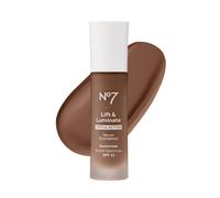 Base de maquillaje l quida No7 Lift & Luminate Triple Action Serum - Walnut - FPS 15 para una base radiante y luminosa - Base de maquillaje radia