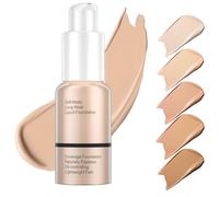 Base de Maquillaje Líquida, 30 ml Liquid Foundation, Base de maquillaje hidratante, corrector de control de aceite mate líquido, Crema impecable suave Larga lasting (102 Desnudo)