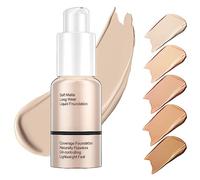 Base de Maquillaje Líquida, 30 ml Liquid Foundation, Base de maquillaje hidratante, corrector de control de aceite mate líquido, Crema impecable suave Larga lasting (101 Porcelana)