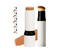 Base de maquillaje líquida coreana que cambia de color con aplicador desmontable, base de maquillaje hidratante ligera en barra coreana, corrector de doble punta para una cobertura ligera y duradera