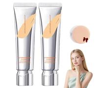 Base De Maquillaje Líquida De Larga Duración Y Cobertura Total, Corrector De Ojeras, Sérum De Cobertura, Maquillaje De Cobertura Total, Larga Duración, Hidratante (Natural/2 unidades)