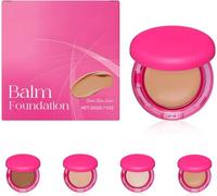 Base de maquillaje Peptide Bounce Balm, bálsamo de maquillaje antiedad, maquillaje en polvo de cobertura media modulable para todo tipo de piel