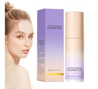 Base de Maquillaje que Cambia de Color,30ml Corrector Facial de Larga Duración,Fundación Líquida De Maquillaje - Para Mujeres Y Niñas Para Viajes Desplazamientos Reuniones Encuentros Y Noches