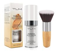 Base de maquillaje que cambia de color, hidratante y protección solar SPF15, base de cambio de color para pieles maduras, corrector impecable todo el día para tonos de piel claros a medianos