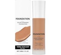 Base de Maquillaje Sensible a la Temperatura que Cambia de Color, Corrector Inteligente de Color, 30 ml - Ajusta automáticamente el tono de piel, tono medio, minimiza imperfecciones menores