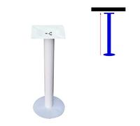 Base de mesa de metal blanco para cocina y comedor, soporte de mesa redonda de 105 cm con patas de mesa decorativas y marco de mesa bajo, 1 pieza moderna y de diseño