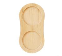 Base de molinillo de pimienta de madera maciza con bandeja de doble ranura para molinillos de sal y pimienta, organizador de madera de acacia y goma para encimera de cocina o mesa de comedor (base de