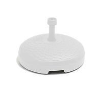 vidaXL Base de sombrilla rellenable Arena/agua, ratán plástico blanco 20 L