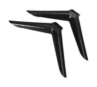 Base de Pedestal para Televisor Plano de Plástico Negro con Patas | Montaje sin Taladrar, Acceso a Puertos Inferiores, Incluye Tornillos y Adaptadores, Perfil