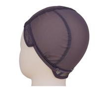 Base de peluca de encaje elástico completo, gorros de malla judía for hacer pelucas de trama de malla(Brown 52cm)