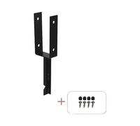 Base de poste en U H x A x P 400 x 91 x 50 mm