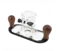 Base de recortadora para enrutador, mejora el rendimiento de corte en varias técnicas de carpintería (negro)