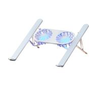 Base de refrigeración ajustable para laptop, doble ventilador, plegable, almohadilla de refrigeración para portátil MacBook, soporte portátil de 11 a 16 pulgadas