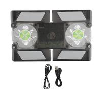 Base de refrigeración para portátil con luces RGB Enfriador de portátil con ventiladores de súper refrigeración Soportes ergonómicos y