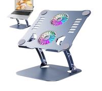 Base de refrigeración para portátil con ventilador, soporte metálico ajustable con doble ventilador, almohadilla de refrigeración ergonómica para portátil y portátil