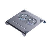 Base de refrigeración para portátil con ventiladores y puerto USB, color gris espacial