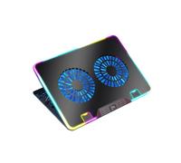 Base de Refrigeración para Portátil para Juegos F36 con Luces RGB, Pantalla LCD, 7 Ángulos Ajustables, 2 Puertos USB para Portátiles de 11 A 17,3